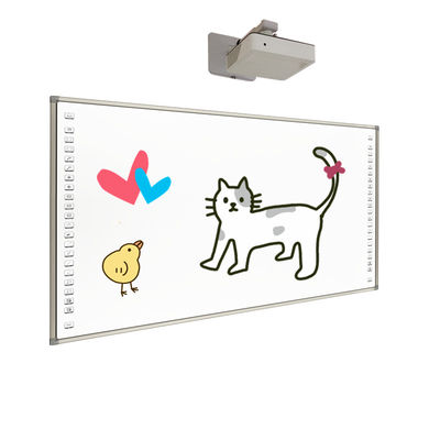 Whiteboard interativo para a educação/negócio, Smart fixado na parede Whiteboard um tamanho de 102 polegadas