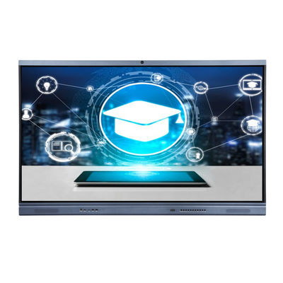 75" NFC construíram no whiteboard interativo interativo do tela plano 4K do mic do camera& para a sala de aula de Business&