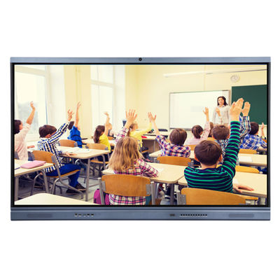 75" NFC construíram no whiteboard interativo interativo do tela plano 4K do mic do camera& para a sala de aula de Business&
