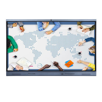 75" NFC construíram no whiteboard interativo interativo do tela plano 4K do mic do camera& para a sala de aula de Business&