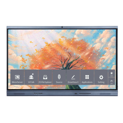20 ponto de toque 75 polegadas LCD Smart Board para soluções interativas de toque na escola Conferência de escritório painel plano interativo