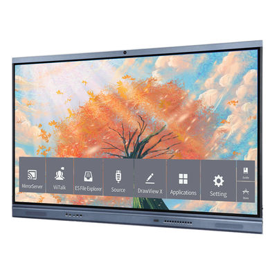 20 ponto de toque 75 polegadas LCD Smart Board para soluções interativas de toque na escola Conferência de escritório painel plano interativo