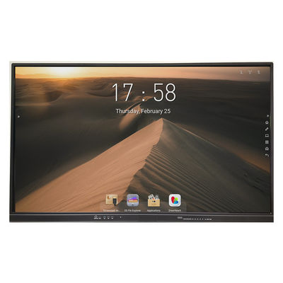 65 tela interativa moderada 4mm do IR Whiteboard 4K DLED do vidro da polegada