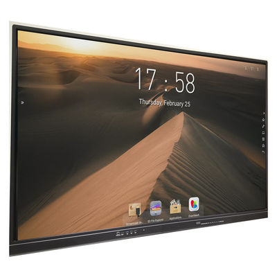 65 tela interativa moderada 4mm do IR Whiteboard 4K DLED do vidro da polegada