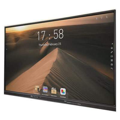 65 tela interativa moderada 4mm do IR Whiteboard 4K DLED do vidro da polegada
