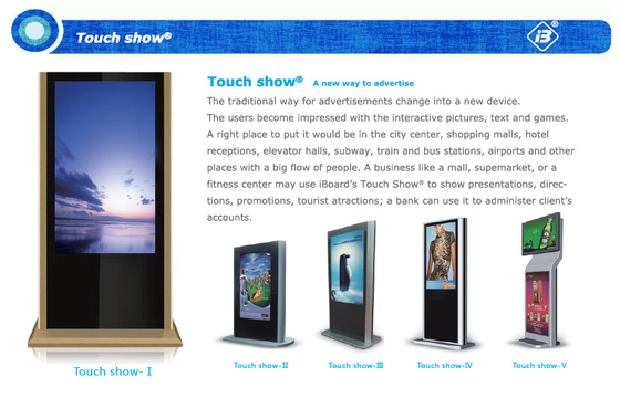 Tipo painel do toque A do projeto novo o multi do LCD conduziu o quiosque do tela táctil do quiosque da indicação digital para anunciar