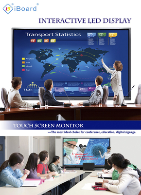 Monitor interativo do tela táctil do diodo emissor de luz 75inches de TFT com o PC IR de AIO técnico