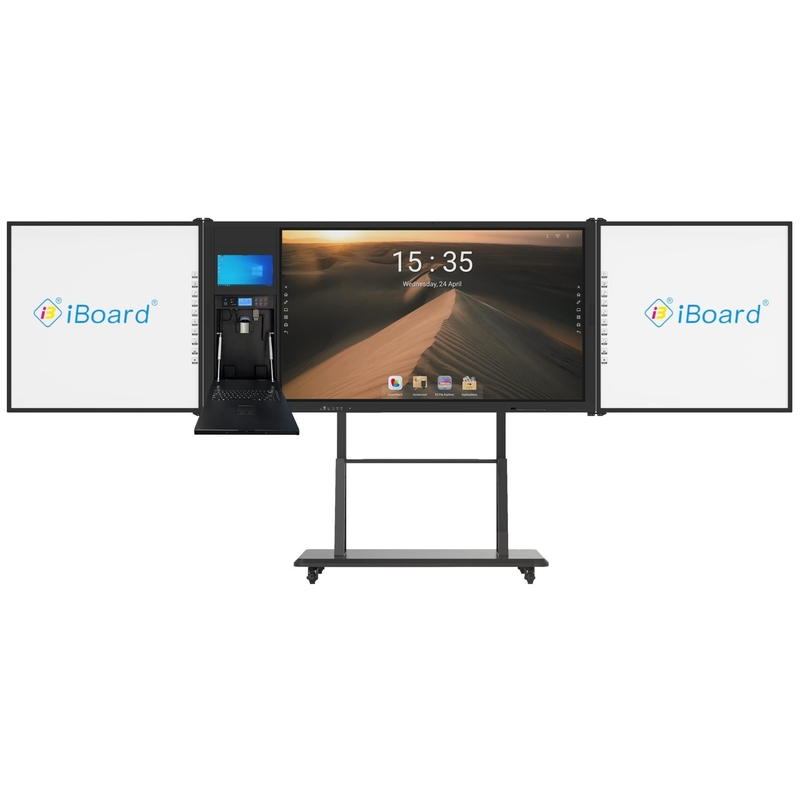 Ecrã de 75 polegadas com resolução 4K Ultra HD e tudo em uma tela com placas inteligentes