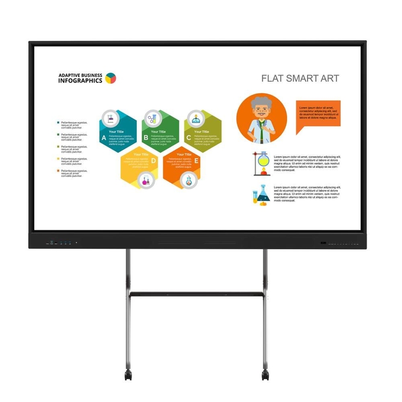 Android System 11 13 Interativo Painel Flat WIFI Bluetooth Hotspot USB TYPE-C Smart boards tv para escola do campus