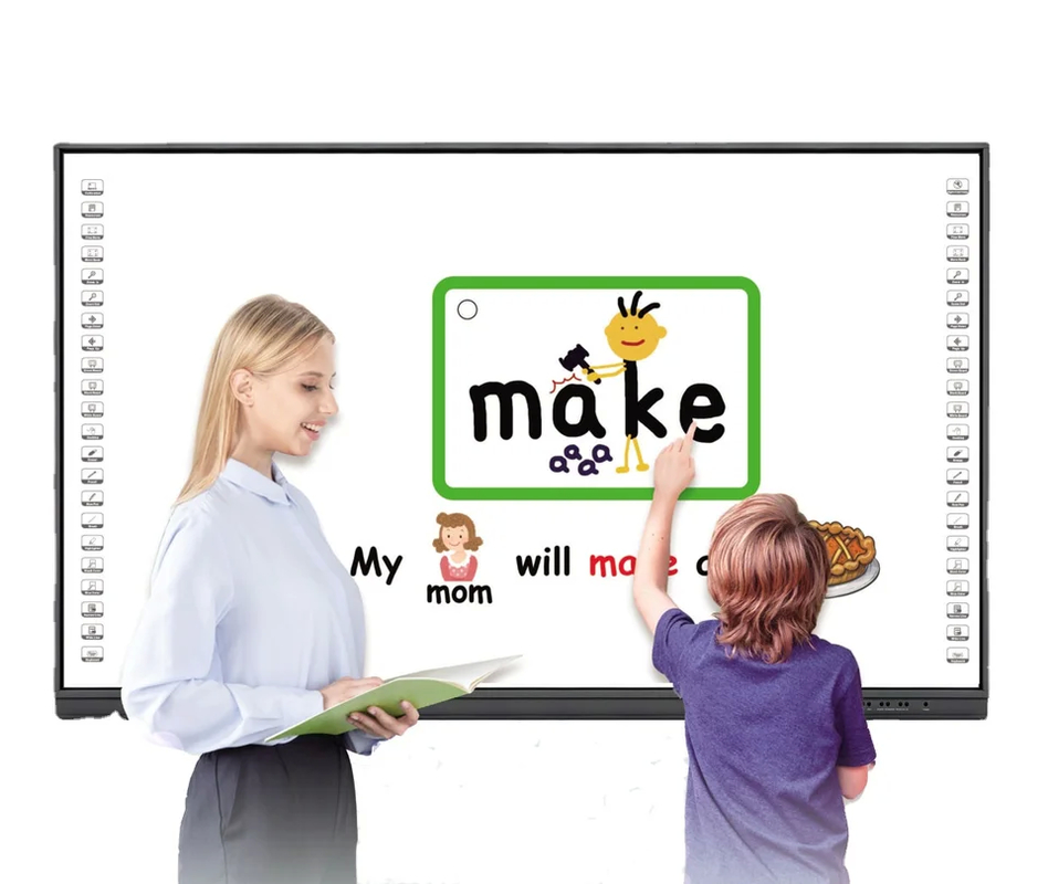 82 polegadas Multi-touch Interactive USB Board com 2mm Precision Wall Mount Instalação / reconhecimento de gestos