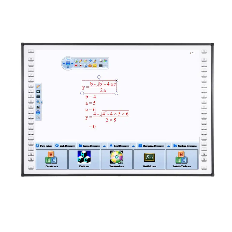 Precision Interactive Whiteboard IB-Q4 Series com montador de parede Instalação de suporte móvel para crianças em idade escolar