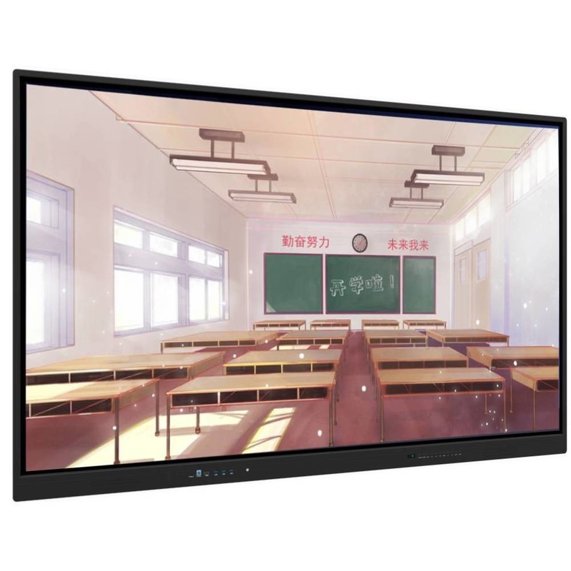 86 polegadas Android 13 20 pontos de toque 220V Fornecimento de energia touchscreen interativo 4K quadro branco com câmera microfone para educação