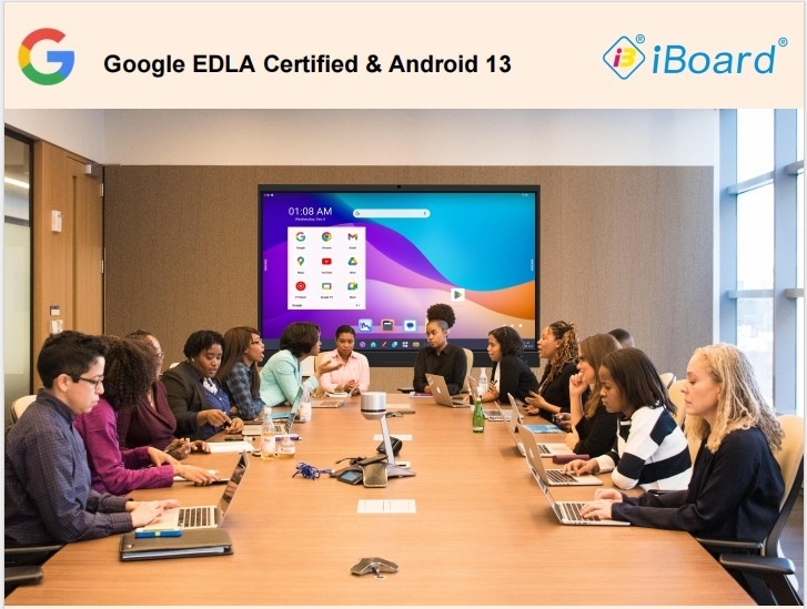 8 Core Google EDLA Certificado Android 13 Touch Screen Monitor Interativo Display de painel plano para educação e conferência