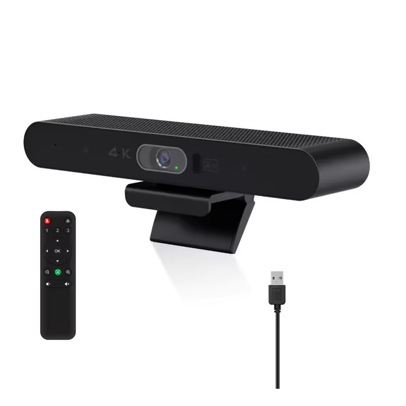 Câmera de conferência 4K USB Video Bar All-in-One TV PC Video Sound Bar AI Câmera de conferência de enquadramento automático