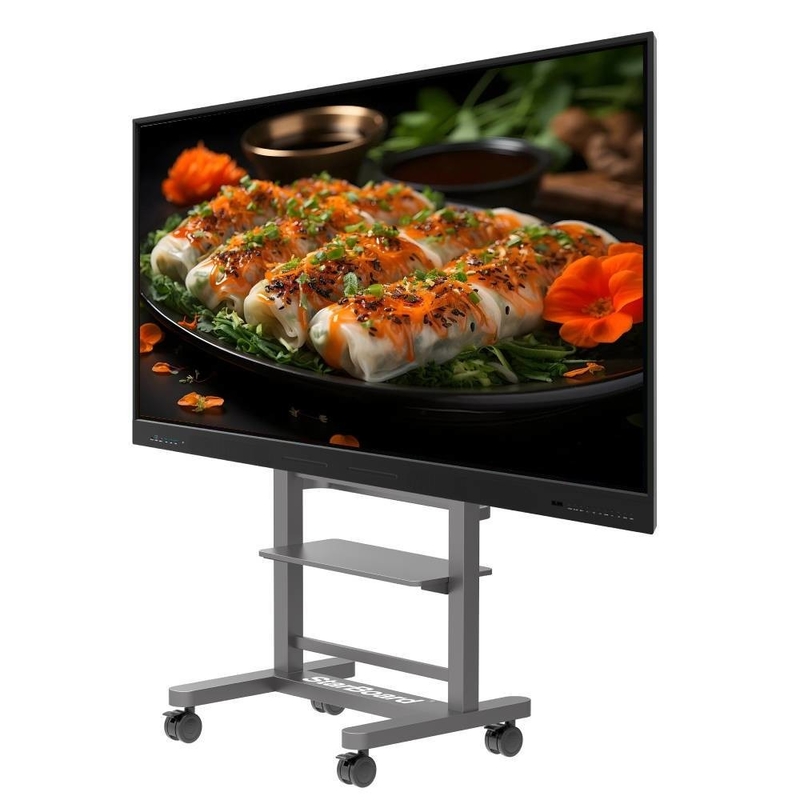 Iboard EDLA Google Certificado 65 polegadas 75 polegadas Smart 20 Touch Monitor TV com USB VGA TYPE-C para reuniões em salões de escola em casa
