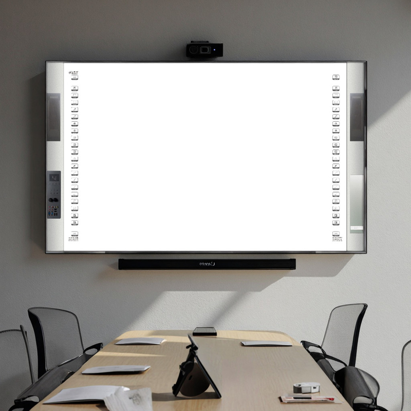 China Factory Direct Customize All-In-One Interativo 20Ponto de Toque IR Cerâmica Infravermelha 96 polegadas Smart Boards Speaker 16:10 Side Bar Projector Boards Para Escola Universitária Com Software de Ensino