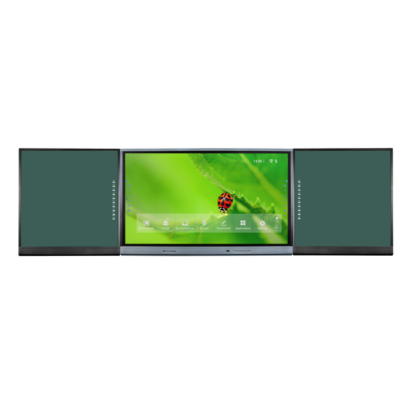 86 98 polegadas 1 + 2 Android OPS PC Opcional Ram And Rom Interativo Blackboard Inteligente para Educação Escolar Formação de escritório com Zoom Teams Aplicativos de reuniões