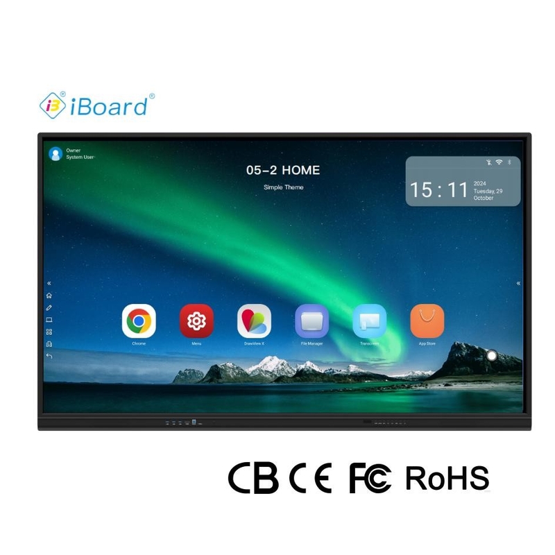 CIboard 65 polegadas Smart TV Monitors Blackboard Interativo Painel Flat touch screen com tudo em um computador de equipamentos de reunião