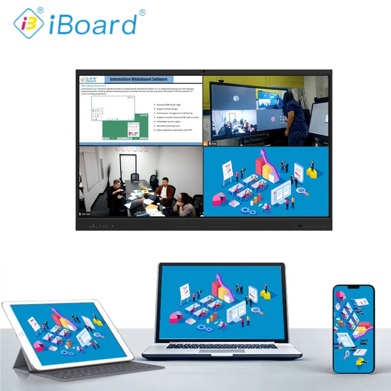 Largo Tamanho 98 polegadas 4K LCD Interativo Smart Board Painel táctil Smart Screen para sala de aula Electronic Board Digital Smart Board para ensino
