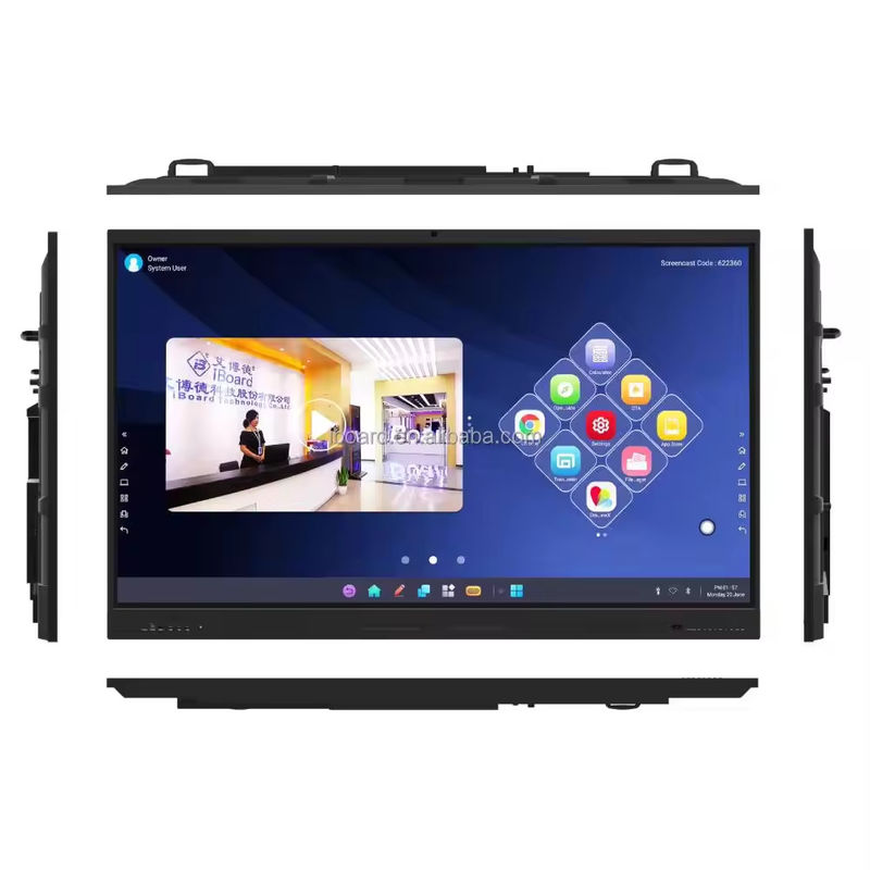 Tecnologia de toque infravermelho Monitor de ecrã táctil interativo 150W Consumo de energia 178° Ângulo de visão