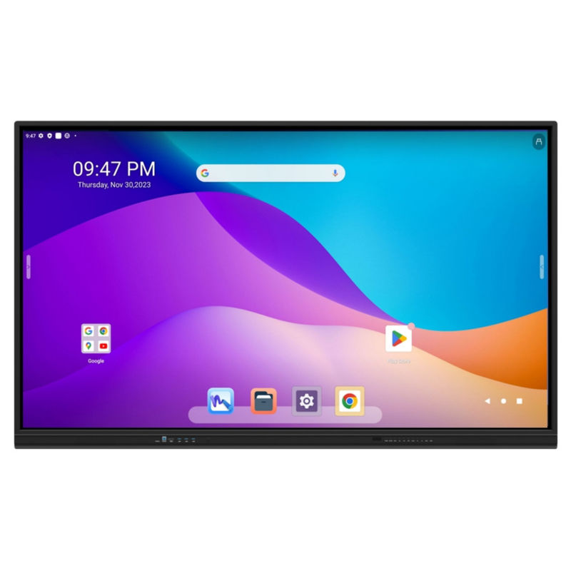 Painel Inteligente Interativo Certificado Google EDLA de 86 polegadas Android 13 com Sistema de Desfrute Integrado Slot OPS Opcional Câmera e Mobile Stand