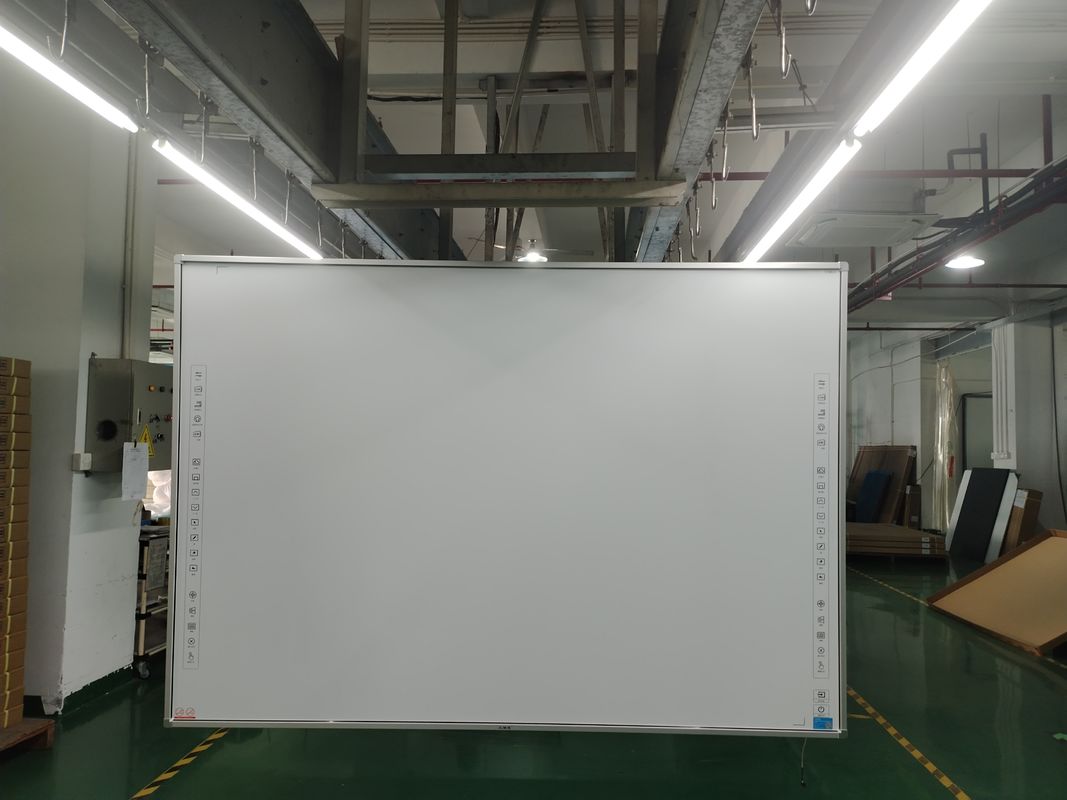 Quadro interativo com 20 pontos de toque IR com superfície cerâmica ou plástico brilhante direto da fábrica, painel de toque inteligente com 22 teclas de atalho em cada lado para navegação rápida e fácil, quadro branco para educação escolar