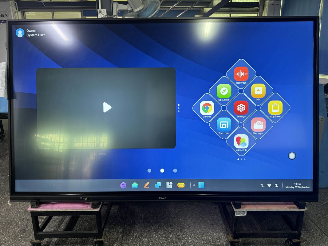 Infravermelho Tabuleiro Interativo Compartilhamento de Código QR Muilt Touch 50 Touch Point Modern Design Display Interativo de Painel Flat