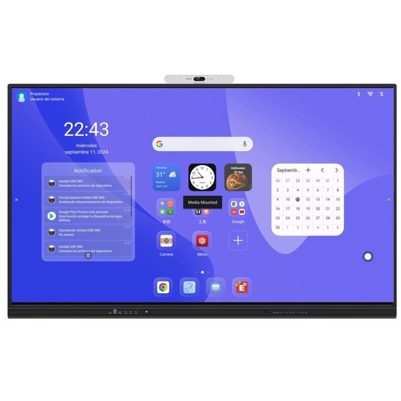 2x15W alto-falantes Interativo touch screen monitor Com microfone opcional e dimensão do produto 1990 por 1203 por 113mm Projetado para salas de reuniões