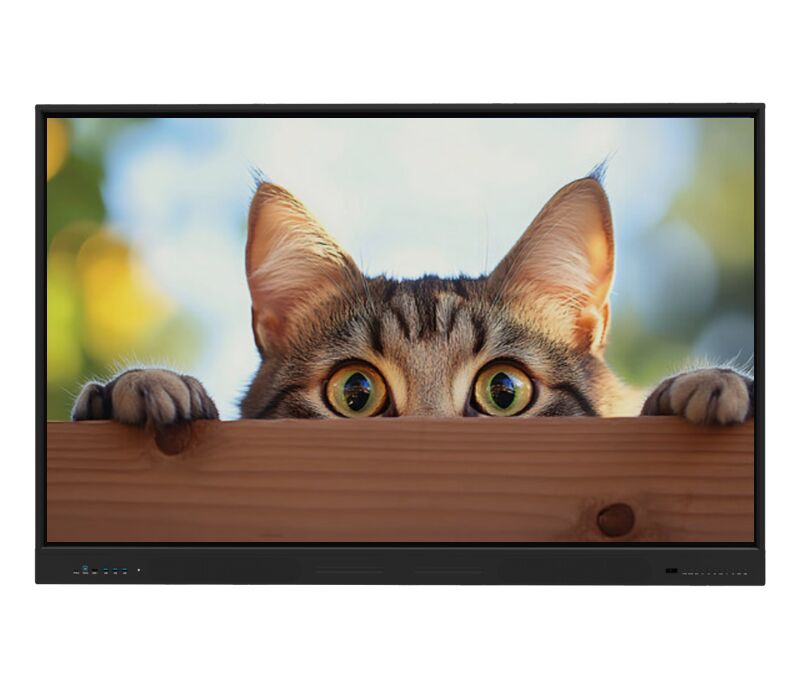Painel Flat Interativo Multi-Touch Smart Board com resolução 4K e sistema duplo Android/Windows para educação e negócios