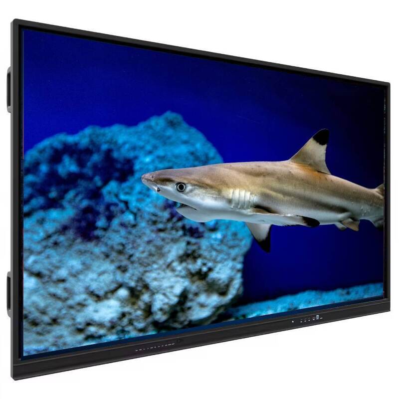 Painel plano interativo com 20 pontos de toque 350 Cd/m2 Brilho e 50.000 horas de vida útil para melhor ensino e colaboração