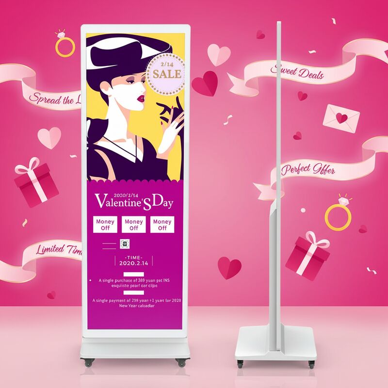 iBoard 43 polegadas de piso vertical LCD touch screen Indoor Smart Publicity Screen Display Digital Signage Advertising Player