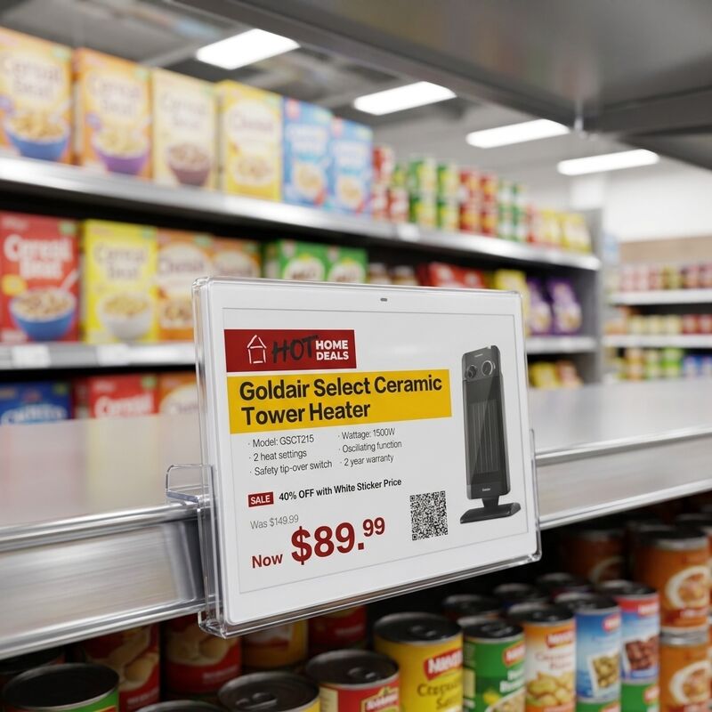 Etiqueta de preço eletrônica E-Ink para supermercado de escritório inteligente, 4 cores