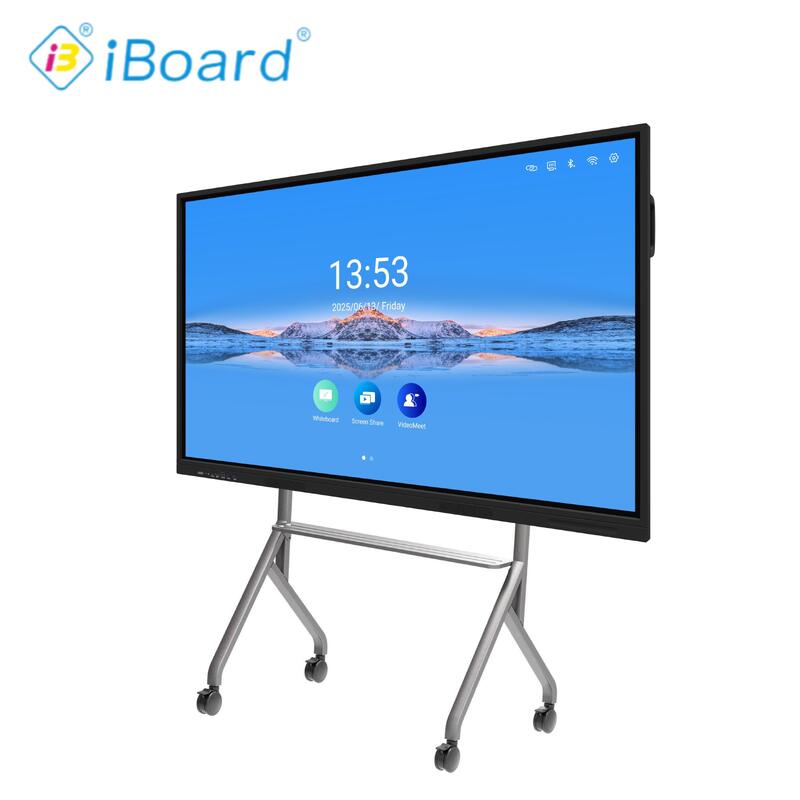 Painel Interativo Popular de 65 Polegadas com Resolução 4K, Smart Touch e Novo Sistema Android para Equipamentos de Sala de Aula e Reuniões de Escritório