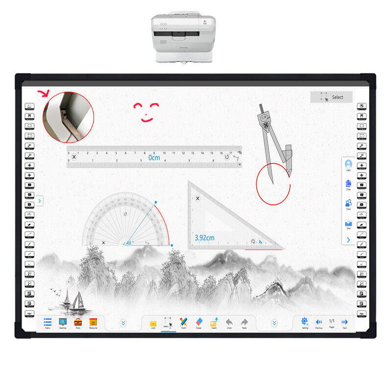 Quadro Branco Interativo DTV Óptico Eletrônico com 2 Pontos de Toque e Resolução de 32768 x 32768 Smart Board