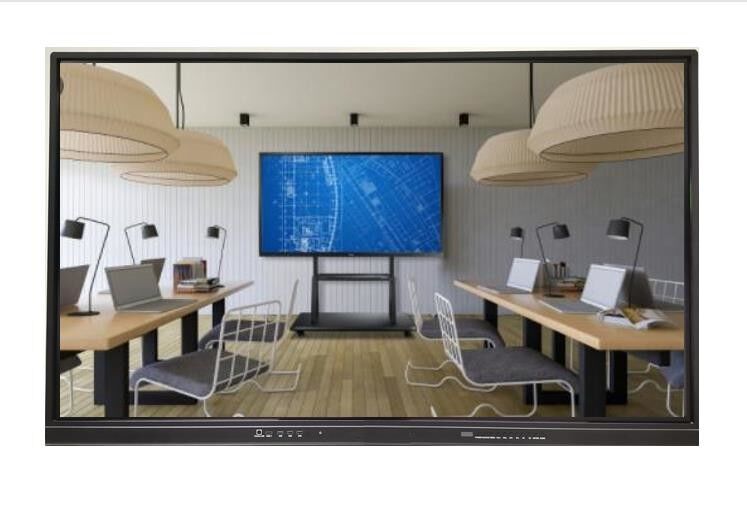 Display multi-toque de 75" LED Interativo Whiteboard Sistema duplo Android Windows