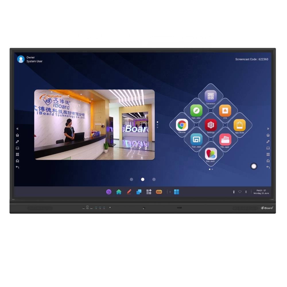 iBoard 75 86 polegadas Smart Touch Screen Tabela interativa Display Tabela interativa para sala de reuniões da sala de aula