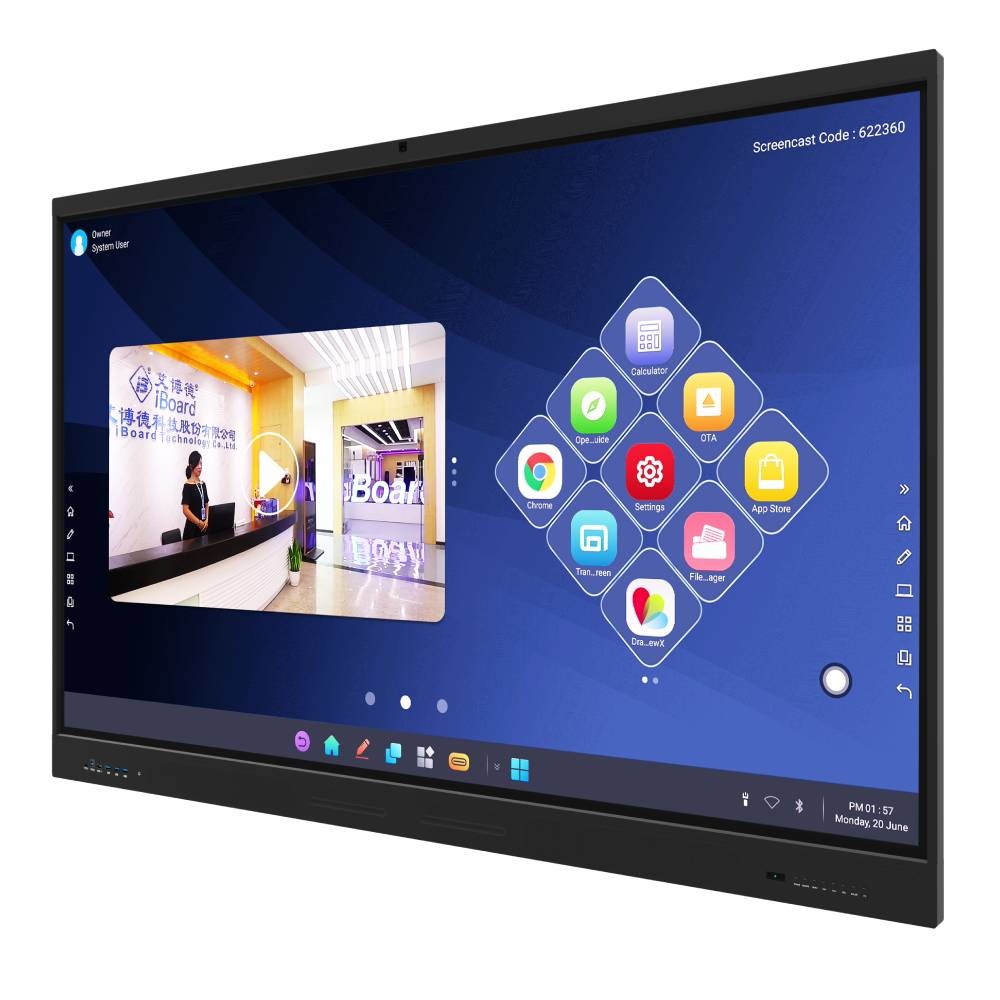 IBoard 65/75/86/98/110 Inch LCD Display Multi Touch Screen Smart Board Tabuleiro Interativo Para Escola