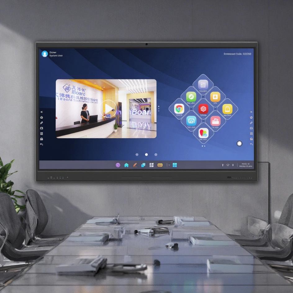 Quadro Interativo Inteligente Multitoque 4K de 75 Polegadas