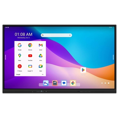 Android 13 EDLA Certificado Interativo Painel Flat 40 IR Touch TV Monitor 65 75 86 polegadas Wireless Anotation Whiteboard