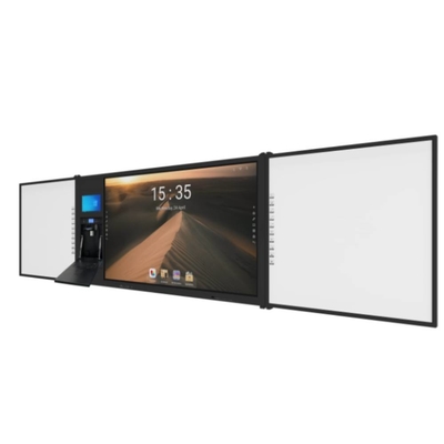 Display interativo de painel plano de 75 polegadas Android Windows All In One com 20 pontos de toque Câmera de 13MP e visualizador de 6Mic