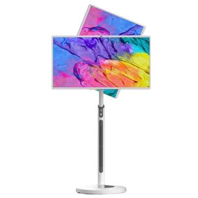 32 polegadas tela inteligente tela sensível ao toque televisão portátil 8GB Rom 128GB RAM móvel recarregável LCD smart rolling TV