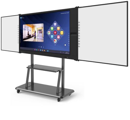 Display interativo de 75 polegadas 4K multimídia todo-em-um com escâner de documentos de quadro interligado digital para reunião escolar
