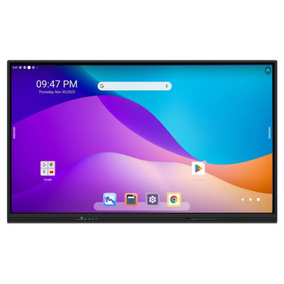 Painel Inteligente Interativo Certificado Google EDLA de 86 polegadas Android 13 com Sistema de Desfrute Integrado Slot OPS Opcional Câmera e Mobile Stand