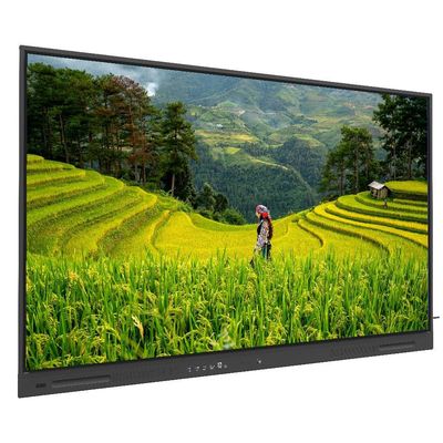 Painel Flat Interativo 75 polegadas Android 14 OPS PC Wifi BT USB RJ45 Touch Software Smart Board para Educação Escolar Reunião de Treinamento