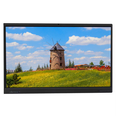 Quadro Interativo LED Inteligente 65 Polegadas 4K UHD com Tela Touch Android 14 Câmera Embutida Microfone PC Alto-falante WiFi Perfeito para Ensino Escolar, Conferências e Uso em Escritório