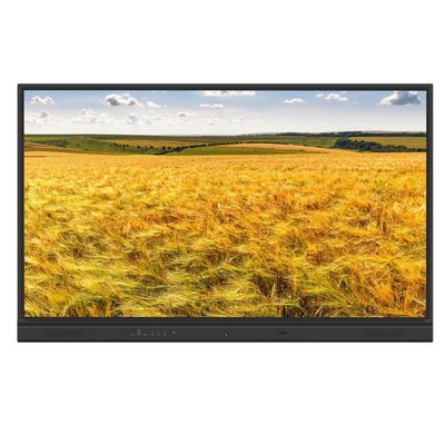 75 86 polegadas LCD de parede Tabuleiro interativo com 2x 15W alto-falantes subwoofer Opcional e opcional Câmera e microfone embutidos Sistema de PC Android