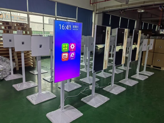 Atacado com digitalização de pedidos 23,8 polegadas 27 polegadas 32 polegadas Display de Sinalização Digital de Chão Kiosk de Chão Touchscreen Capacitivo Com Sistema Android Ou Windows