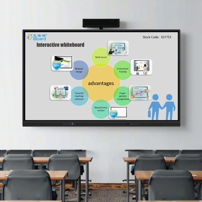 65 polegadas interativo de painel plano e touch screen monitor com atualização da função de IA para sala de aula inteligente