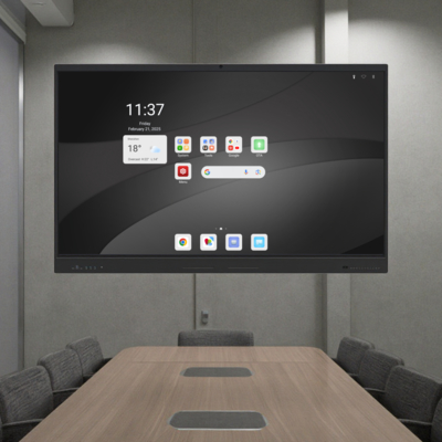 Fábrica Grosso 4mm vidro temperado com tela sem fio compartilhar HDMI Fast Screen Projeto Android 14 8+128G 16+256G painel de exibição interativo touch screen