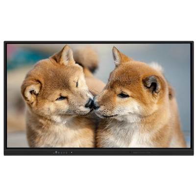 Painel Plano Interativo Montado na Parede Android 14 15 Computador 75 86 Polegadas Smart Board Wifi 60W Alto-falantes Câmera Ai Microfone Software de Quadro Branco Integrado